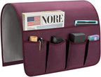 Sofa Armrest Organizer, Remote Control Holder for Recliner Couch, Arm Chair Caddy with 6 Pockets for Magazine, Tablet, Phone, iPad