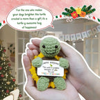 OASSIE Birthday Gifts for Women - Turtle Positive Crochet Animals, Emotional Support Crochet - Turtle Gifts for Women Birthday Unique, Emotional Support Crochets