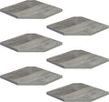 Fun Memories Corner Shelf Wall Mount, Floating Corner Shelves, Set of 6 Corner Wall Shelf Organizer, Rustic Wood Wall Storage Display Shelves for Living Room Bedroom Bathroom Kitchen, Rustic Grey