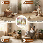 Tulasi Natural Incense Sticks Assorted/Variety Pack – 180 Hand-Rolled Sticks, 12 Fragrances | Lavender, White Sage, Sandalwood, Palo Santo, Rose | Aromatherapy & Meditation