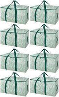 BALEINE 8-Pack Oversized Moving Bags with Reinforced Handles, Heavy-Duty Storage Tote for Clothes, Moving Supplies (Antique Folidage, 8-Pack)