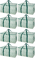 BALEINE 8-Pack Oversized Moving Bags with Reinforced Handles, Heavy-Duty Storage Tote for Clothes, Moving Supplies (Antique Folidage, 8-Pack)