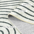 Lahome Abstract 9x12 Area Rugs for Living Room Bedroom, Soft Washable Rugs 9x12, Ultra-Thin Non-Slip Modern Dining Room Rug Non-Shedding Accent Carpet for Office, Grey/Beige