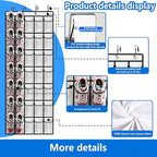 over the door shoe organizer,2025 upgraded,over the door shoe organizer,35 Huge clear pockets,over door shoe organizer,Store size 13 shoes,Strong material,hooks Suitable for various doors,White