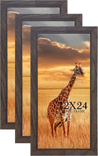 12x24 Picture frame Set of 3,Wooden frame 12x24 Wall Gallery Poster Photo frame walnut 12 by 24 Photos Posters frame -wedding best gift