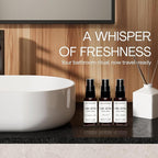 Muse Apothecary Flush Ritual - Aromatic & Refreshing Toilet Spray, Use Before You Go, Infused with Natural Essential Oils - Coconut + Sandalwood - Travel Size Mini Collection, 0.45 oz, 3 Pack
