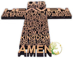 Our father prayer cross made from olive wood - Crucifix/Wall Cross Hand Crafted by Christian families in Bethlehem. A unique Religious Gift for Christmas or Any Other Christian Holiday