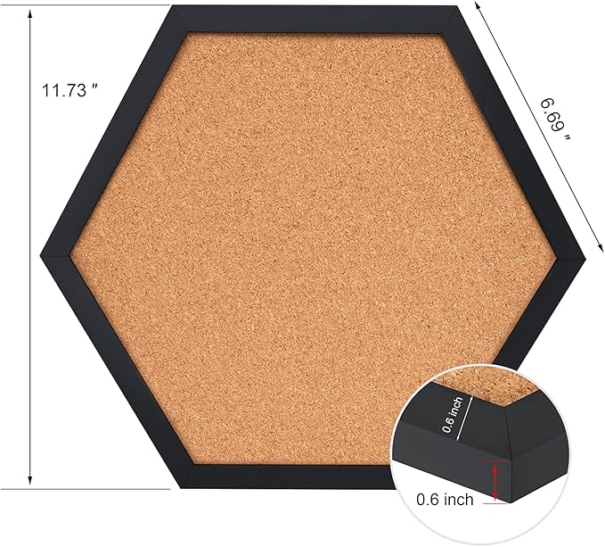 Facilife 4 Packs Cork Board,Corkboards for Wall,Small Cork Board Decorations,Cork Boards for Walls with Frame, Decorative for Office, School & Home