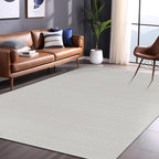 Micro Loop Indoor Rug White 10x14 Boho Geometric Neutral Area Rugs for Living Room Soft Luxury Modern Low and High Pile Durable Stain Resistant Non-Shedding Indoor Area Carpet 10 x 14