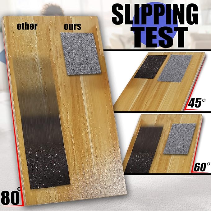 Non Slip Rug Pad Grippers - 2.5x9 Ft, 1/4" Thick, Felt + Rubber Double Layers Area Carpet Mat Tap, Provides Protection and Cushioning for Hardwood or Tile Floors