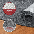 Waterproof Rug Pad, 10x14 ft Area Rug Non-Slip Carpet Pad, 1/4" Thick Non-Slip Rug Pads for All Floors and Finishes, Felt Pad for Hardwood Floors, Keeps Carpets in Place Soft and Safe