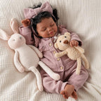 BABESIDE Lifelike Reborn Baby Dolls Black Girl – 20 Inch Lifelike Newborn Real Life Baby Dolls with Soft Weighted Body, Comfort Companion for Bedtime, Naptime & Emotional Support Gift for Kids Age 3+