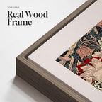 Framed William Morris Gallery Wall Art Set of 5, Vintage Colorful Botanical Floral Prints, Retro Boho Artwork for Living Room, Bedroom, Home Office, Hallway Decor