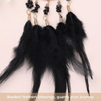 Pretty Jolly Small Tree of Life Crystal Stone Dream Catchers Black Feathers Mini Dreamcatchers for Cars Rear View Mirror Hanging Decoration Good Luck Travel Charm Bedroom Ornaments for Women Girls