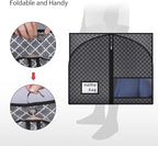 Univivi Suit Bags for Closet Storage and Travel, 40 Inch Hanging Garment Bags for Men Suit Cover with Clear Window and ID Card Holder for Suit Jacket, Shirt and Coat, 10 Pack, Black