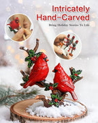 Christmas Cardinal Snow Globe Light up Lantern with 8 Songs, 6.99" Christmas Snow Globes for Kids Adults, 6H Timer & Dual Power, Snowglobes Christmas Decorations Indoor, Gifts for Women Men