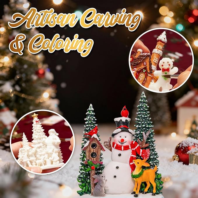 Snowman Christmas Snow Globes, 10.24" Electric Light up Snow Globe Christmas, 8 Festive Songs 6H Timer & Dual Power, Musical Snowglobes Christmas Decorations Indoor Xmas Snowglobe Ornament