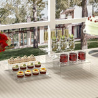 Sezanrpt Rectangular Acrylic Display Risers 6pcs, Clear Display Storage Stands, Acrylic Display for Funko Pop Figure, Desserts, Cupcake, Toys, Collectibles, Merchandises- 12-1'', 2'', 3'', 4'', 5'', 6''