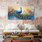 Abstract Peacock Wall Art Colorful Peacock Pictures Wall Decor Abstract Bird Canvas Poster Watercolor Animal Prints Painting Vintage Framed Artwork for Living Room Bedroom Home Decorations 30x60