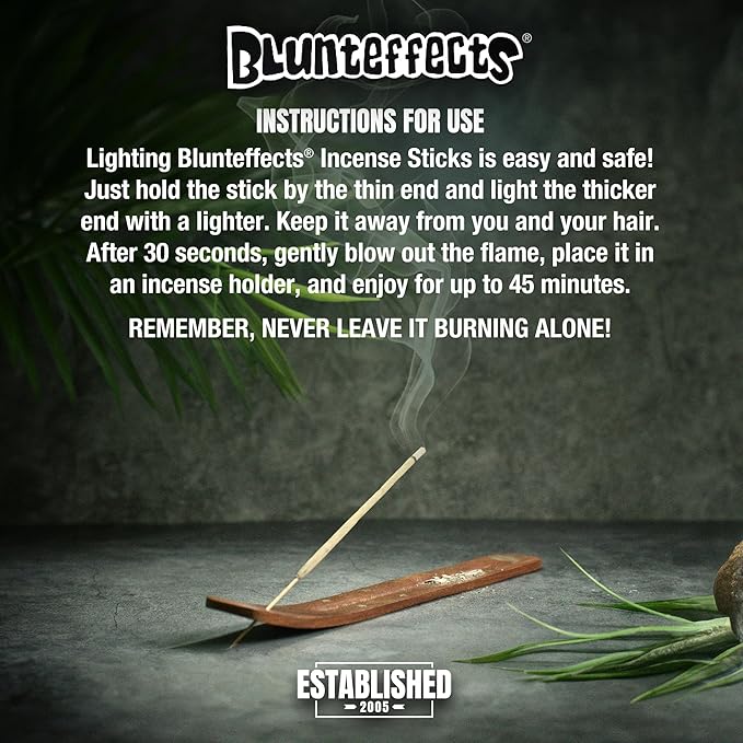 Blunteffects Hand-Dipped Incense Sticks - Premium 180-Pack Variety Set, 15 Different Scents, 11" Long, USA-Made Aromatherapy with Long Burn Time (15 Pack, 180 Total Sticks)