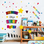 gisgfim Classroom Bulletin Board Decoration Set Welcome Banner Wall Door Decor Colorful Classroom Decorations for Kindergarten Preschool Elementary and Middle School(Awesome Things Start Here!)