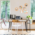 10 Pack Cork Bulletin Board Hexagon - Decorative Display Boards, 1/2" Thick Self-Adhesive Cork Board Tiles for Home Office Decor, School Message Board (10 Pcs)