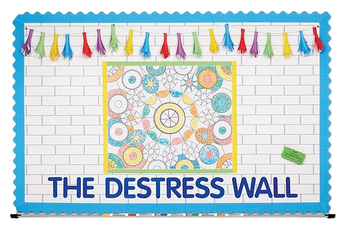 Fadeless Bulletin Board Paper, Fade-Resistant Paper for Classroom Decor, 48” x 12’, White Subway Tile, 1 Roll