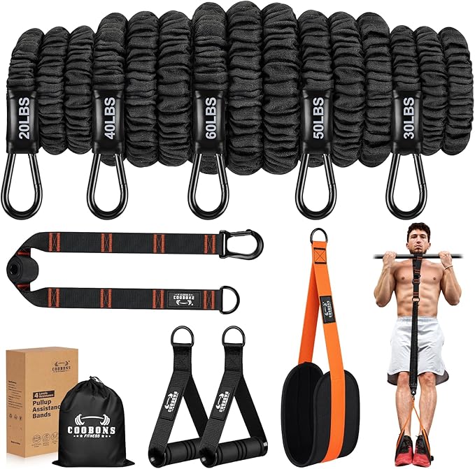 Resistance Bands, Exercise Bands, Resistance Bands for Working Out, Pull Up Assistance Bands, Work Out Bands with Handles for Men and Women Fitness, Strength Training Equipment