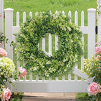 28 Inch Large Eucalyptus Wreaths for Front Door Artificial Green Leaves Greenery Indoor Outdoor Wreath Home Decor Porch Window Wall Farmhouse Door Decorations Spring Summer Fall All Seasons