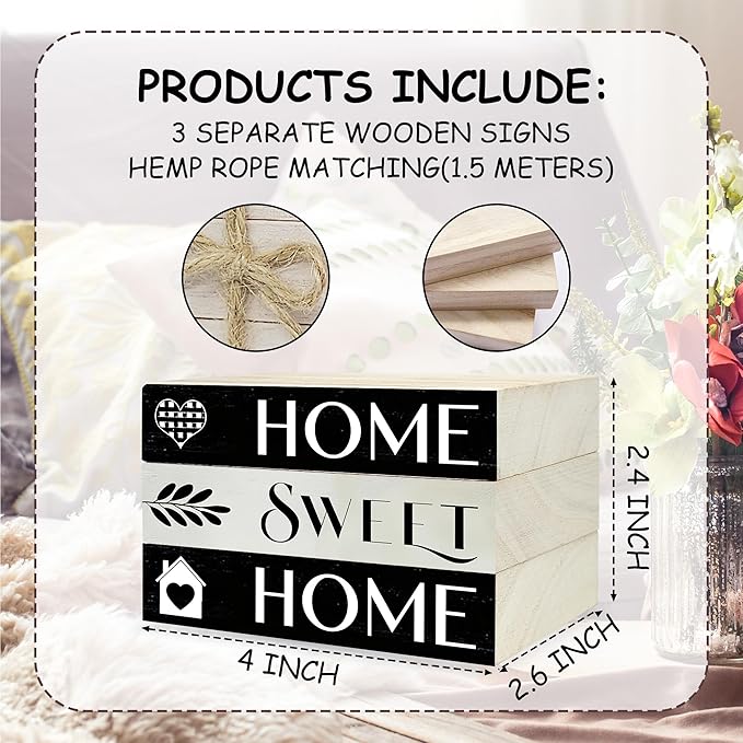 Mini Decorative Books For Home Decor, Small Wood Book Stack For Table Decor, Home Decor Book For Living Room Mantel, Farmhouse Stacked Books Decorative（L42）