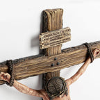 DevotedWalls 14" H Catholic Realistic Crucifix for Wall,Hand Painted Jesus Christ Wall Cross,Bloody Jesus on Crucifix,Realistic Jesús Chirst Cross for Church,Chapels and Home(Hand Painted in Full Color)