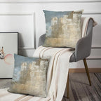 Grey and Beige Abstract Art Contemporary Pillow Cover, Modern Neutral Decorative Throw Pillows Cushion Cover for Bedroom Sofa Living Room 26 x 26 Inch Set of 2