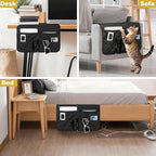 Remote Control Holder for Recliner,Armchair Caddy,Non Slip Sofa Armrest Storage Organizer for Recliner Couch with 6 Pockets for TV Remote,Cell Phone,Magazine (Black)
