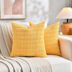 Fancy Homi 4 Packs Decorative Throw Pillow Covers for Living Room Couch Bed, Modern Farmhouse Boho Home Décor Accent Cushion Case, 18" x 18", Yellow Green Series