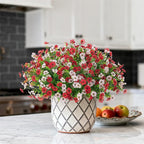 Artificial Fake Flowers Plants for Outdoor Spring Summer Decor, 12 Bundles Faux Silk Flowers for Outdoor Outside Planter Colorful Daisy UV Resistant Look Real for Front Door Porch Patio Yard