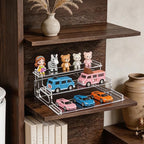 Clear Acrylic Display Risers – 3-Tier Shelf Stand for Cupcakes, Perfume, Figures, Collectibles & Desserts – Decorative Organizer for Party, Vanity, or Retail Display(Large)