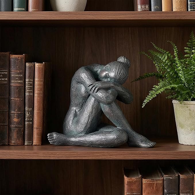Guichifun Yoga Dancer Statue Home Decoration - Resin Sculpture Modern Creative Home Ballet Dancers Handicrafts Art Ware Shelf Decor Living Room Ornament Gifts 9 x 5.5 x 7.5 Inch