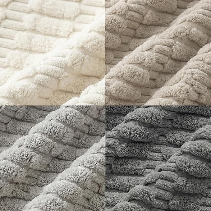 Fancy Homi 4 Packs Decorative Throw Pillow Covers for Living Room Couch Bed, Modern Farmhouse Boho Home Décor Accent Cushion Case, 12" x 12", Grey Series