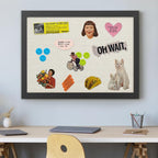 AKTOP Cork Board Bulletin Board with Linen 20" X 30", Large Framed Corkboard for Wall, Hanging Pin Board Picture Board for Home Office Decor, Cute Vision Board with Pushpins (Vintage Black)
