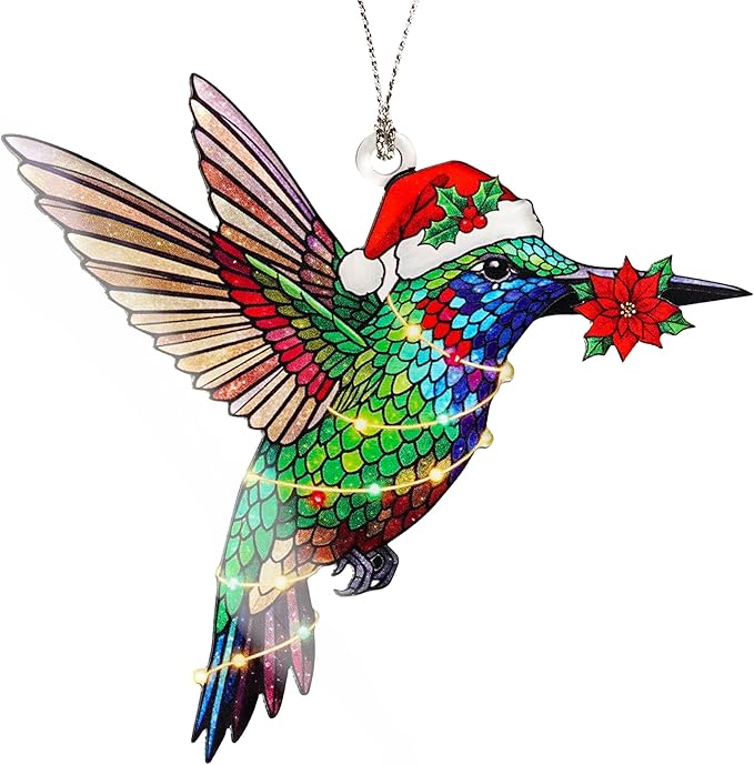 Hummingbird Gifts for Women - Christmas Ornament 2026 - Beautiful Christmas Ornaments Decorative Hummingbird with Meaningful Story Card Humming Bird Valentines Birthday Teacher Gift