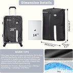 Vacuum Bag for Travel, Professional IPX8 Waterproof Reusable Vacuum Compression Bags for Travel Suitcases, Durable Space Saver Bag(3 PACK,With Pump)
