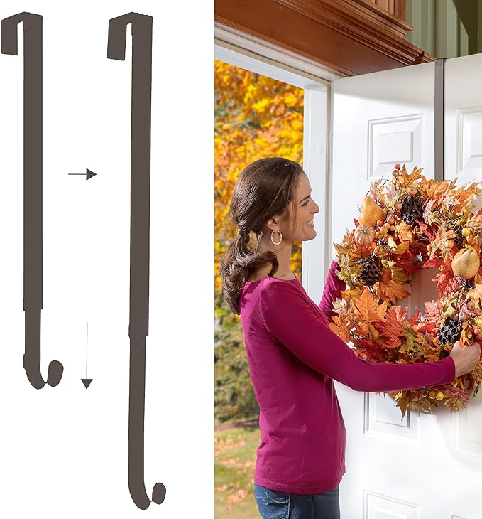 Haute Decor Adjustable Length Wreath Hanger - 20 Lb. Capacity