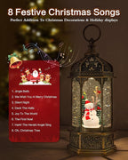Extra Large Christmas Snow Globes Christmas Lantern, 12.99" Musical Snow Globe with 8 Songs, Snowman Snowglobes for Kids Adults, 6H Timer Dual Power, Lighted Christmas Decorations Indoor Gifts