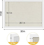 AKTOP 2 Pack White Cork Bulletin Board with Linen 20" X 30", Large Framed Corkboard for Wall, Hanging Pin Board Picture Board for Home Office Decor, Cute Vision Board with Pushpins