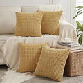 Fancy Homi 4 Packs Decorative Throw Pillow Covers for Living Room Couch Bed, Modern Farmhouse Boho Home Décor Accent Cushion Case, 24" x 24", Mustard Yellow