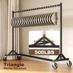 HOKEEPER Commercial Z Base Garment Rack Hold 500LBS Heavy Duty Clothing Rack Adjustable Rolling Clothes Rack for Hanging Clothes Racks on Wheels Portable Z Rack, Black