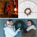 2-Pack Wire Wreath Frame – Round Metal Wreath Form with Ring Design for DIY Crafts, Floral Projects, and Home Decor – Dark Green Wire Frame for Christmas Holiday & Weddings (12 + 14 Inches)
