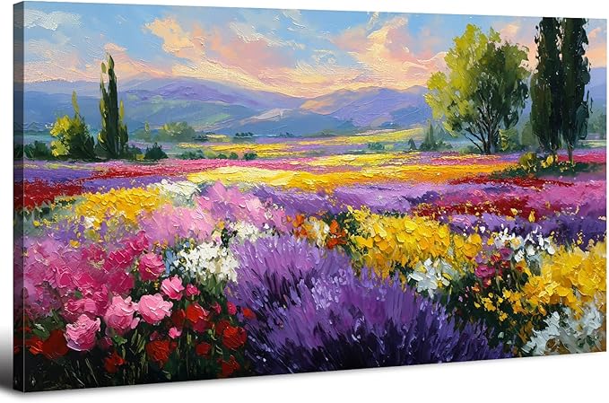 Flower Wall Art Vintage White Floral Canvas Pictures Abstract Blooming Flower Prints Painting Large Abstract Botanical Blossom Wall Decor Elegant Artwork Bedroom Living Room Decoration 29.53x57.87"