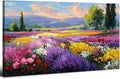 Flower Wall Art Vintage White Floral Canvas Pictures Abstract Blooming Flower Prints Painting Large Abstract Botanical Blossom Wall Decor Elegant Artwork Bedroom Living Room Decoration 29.53x57.87"