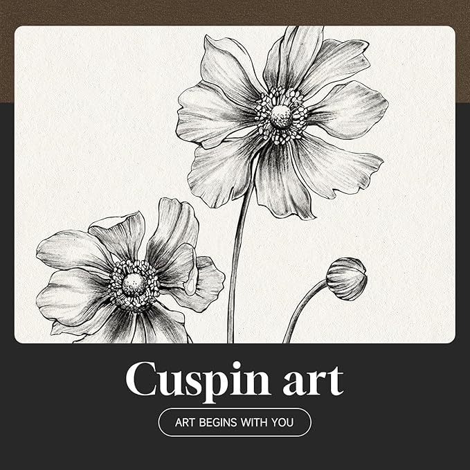 Framed Black and White Floral Wall Art for Bedroom, 4 Piece Vintage Botanical Canvas Paintings Artwork for Modern Farmhouse, Minimalist Flower Pictures for Living Room Kitchen Bathroom Wall Decor